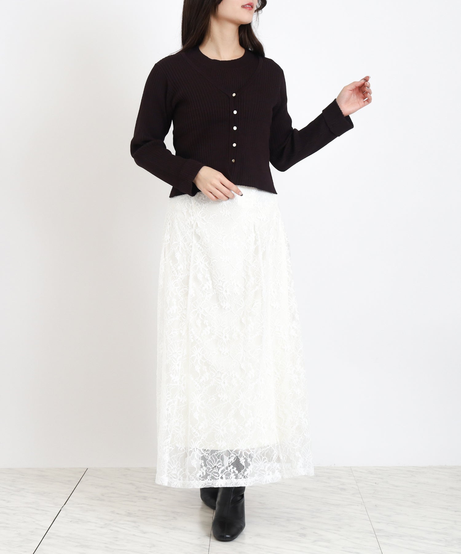 レースフレアスカート