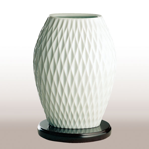 白磁ダイヤ）花瓶|有田焼の老舗-香蘭社オンラインショップ