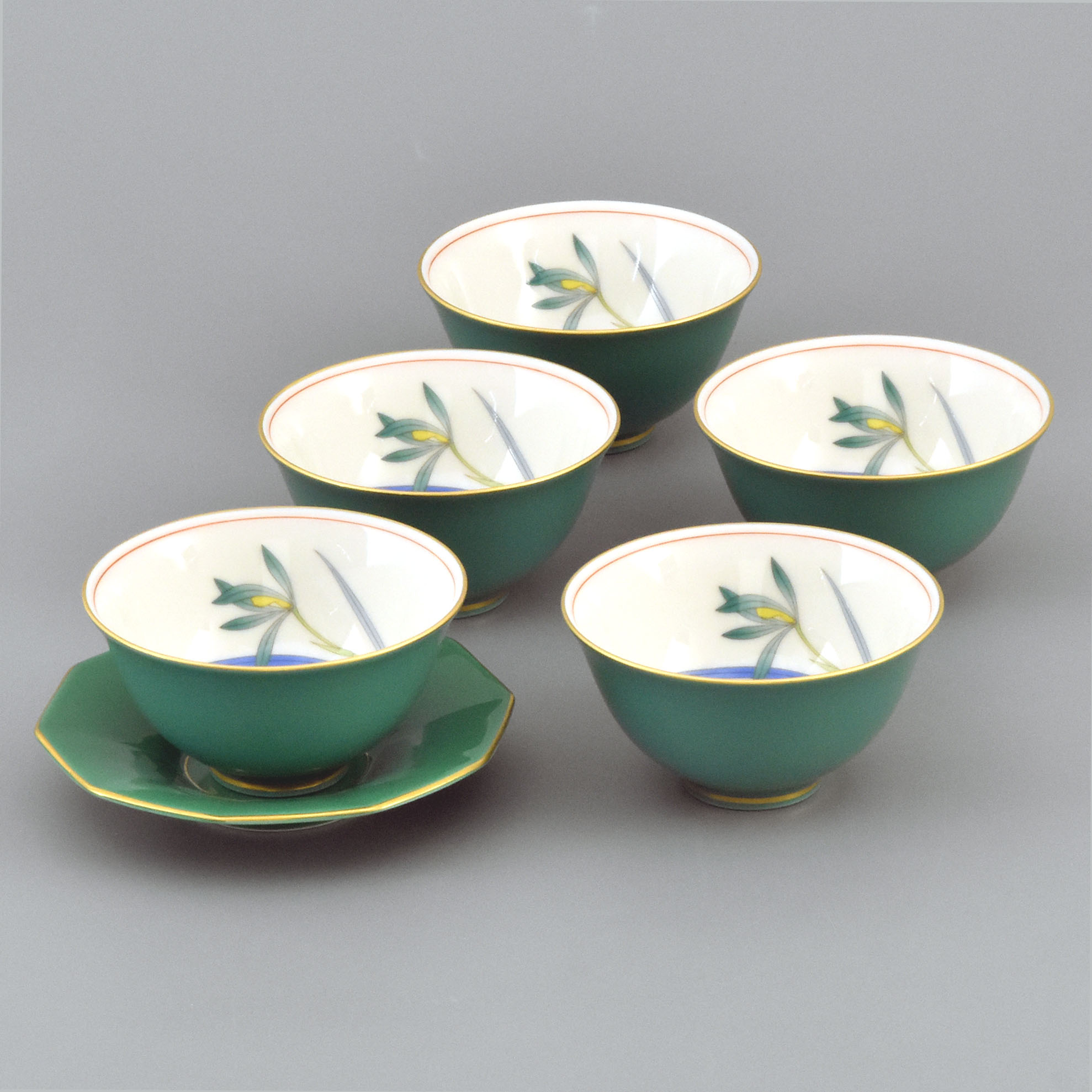 湯のみ5客セット|有田焼の老舗-香蘭社オンラインショップ