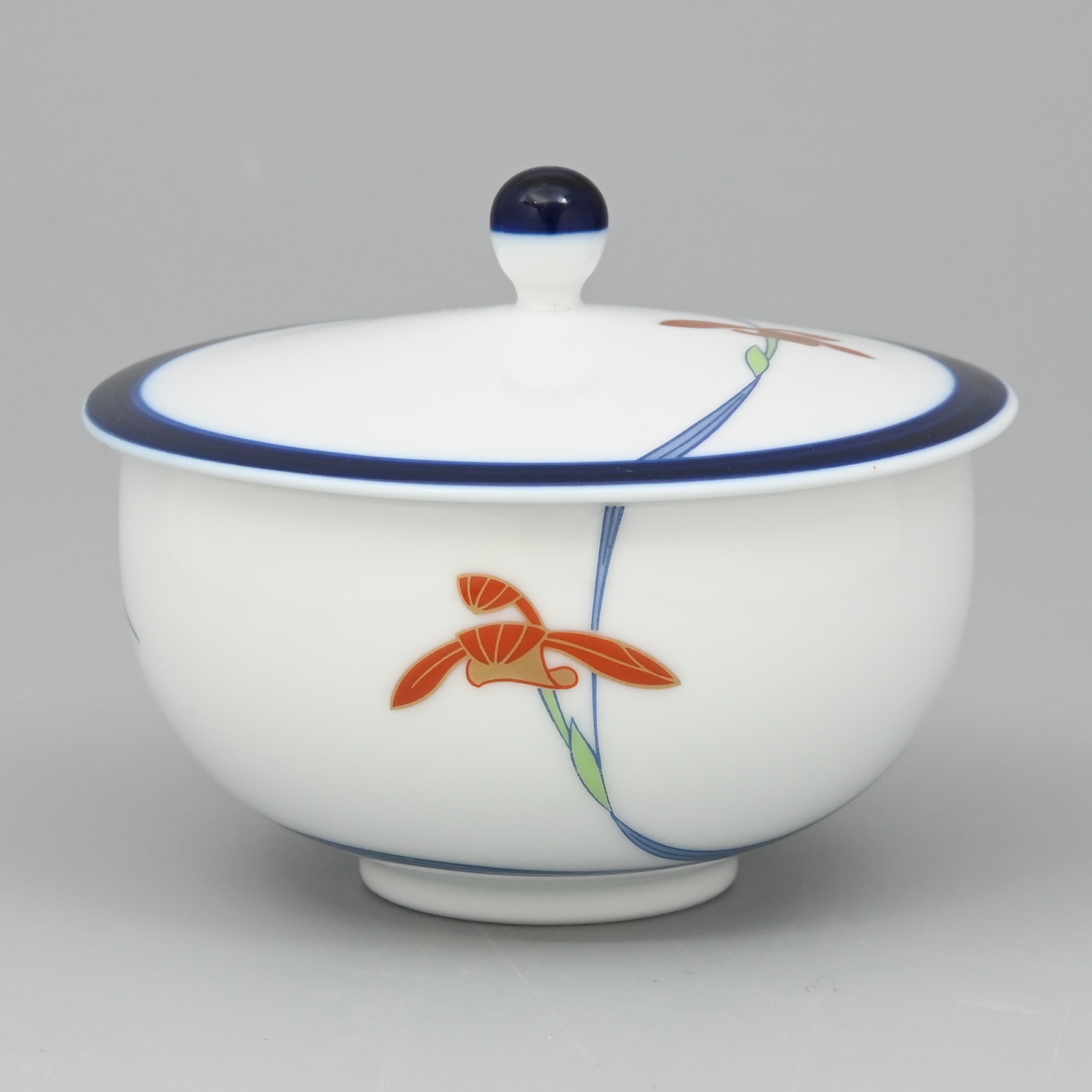 オーキッドレース） 蓋付湯のみ5客セット|有田焼の老舗-香蘭社