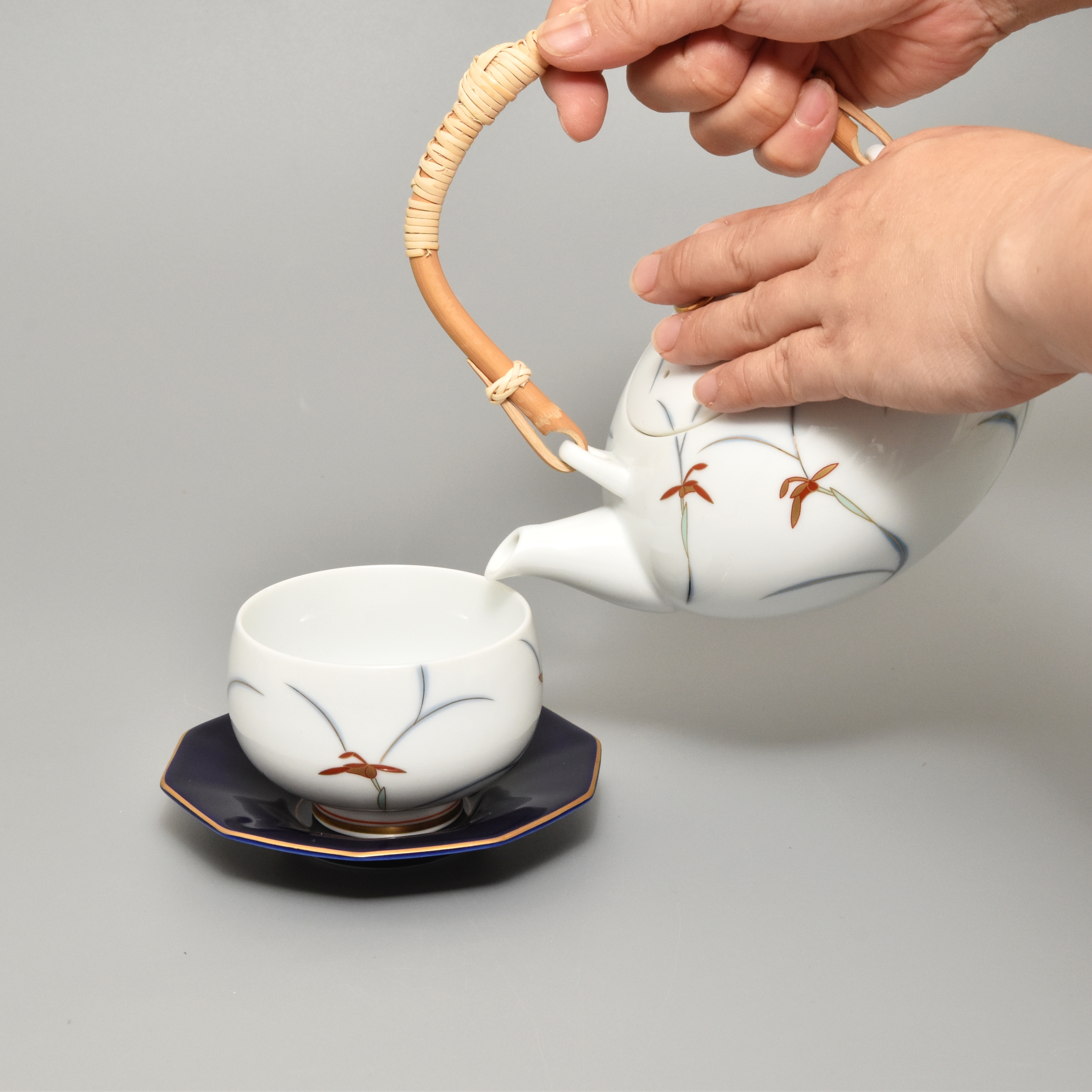 蘭）有田焼 茶器揃,セット（急須・湯のみセット）|有田焼の老舗-香蘭社