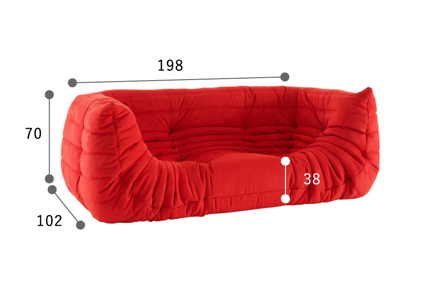 リーンロゼ 両肘ソファ ロゼトーゴ｜家具の通販ならかねたやオンライン