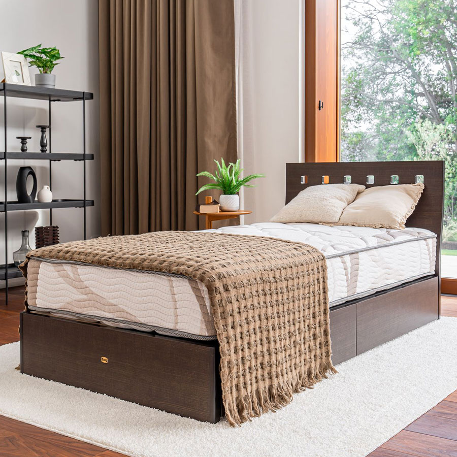 かねたや70周年記念 シモンズ S-Line 引き出し付 ベッドフレーム+