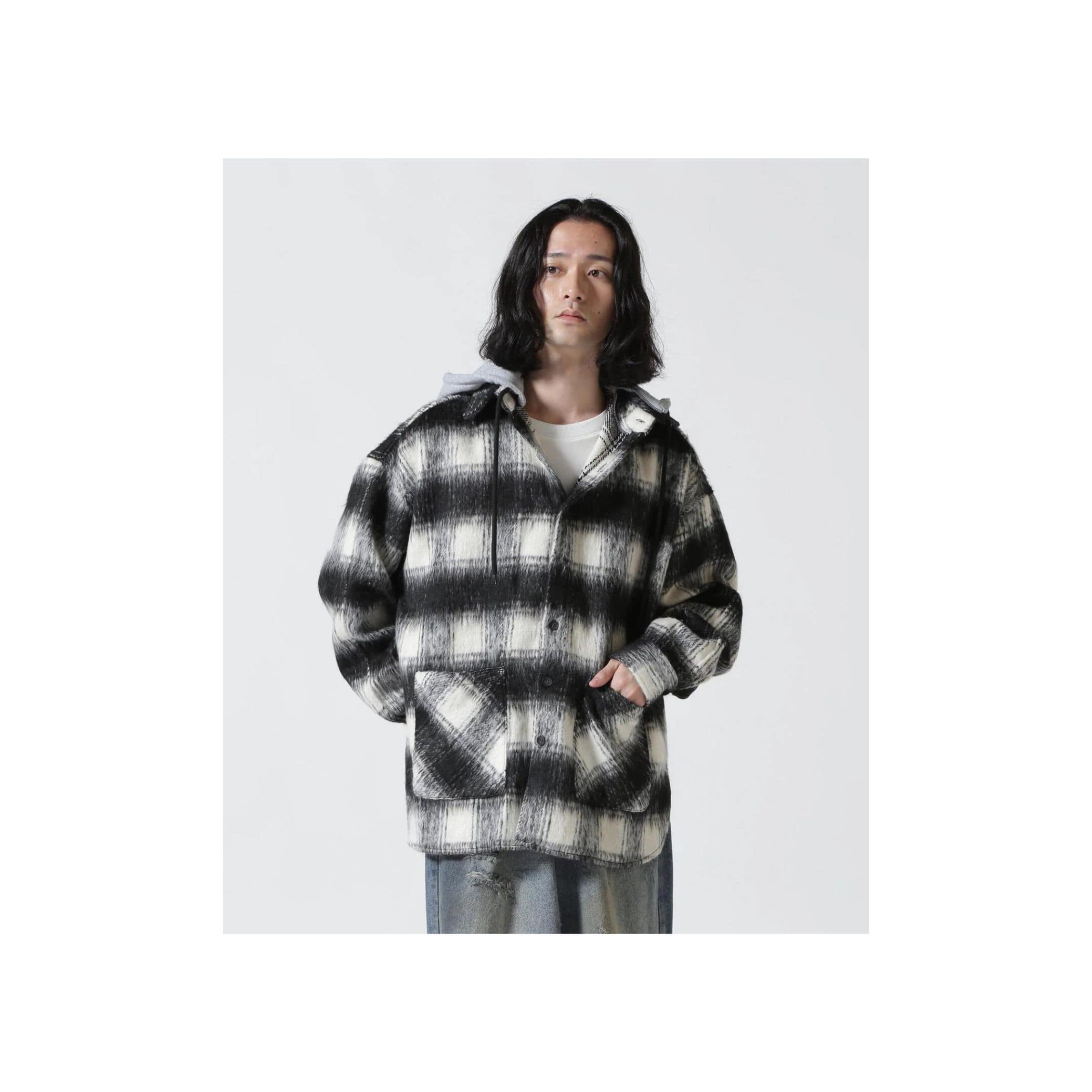 FR(13)NDS /フレンズ/シャギーフードシャツ(F black)｜ ROYAL FLASH