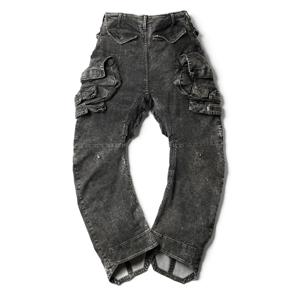 Julius/ユリウス/857PAM4-GRAY/10.5oz ストレッチデニム ワイドカーゴ