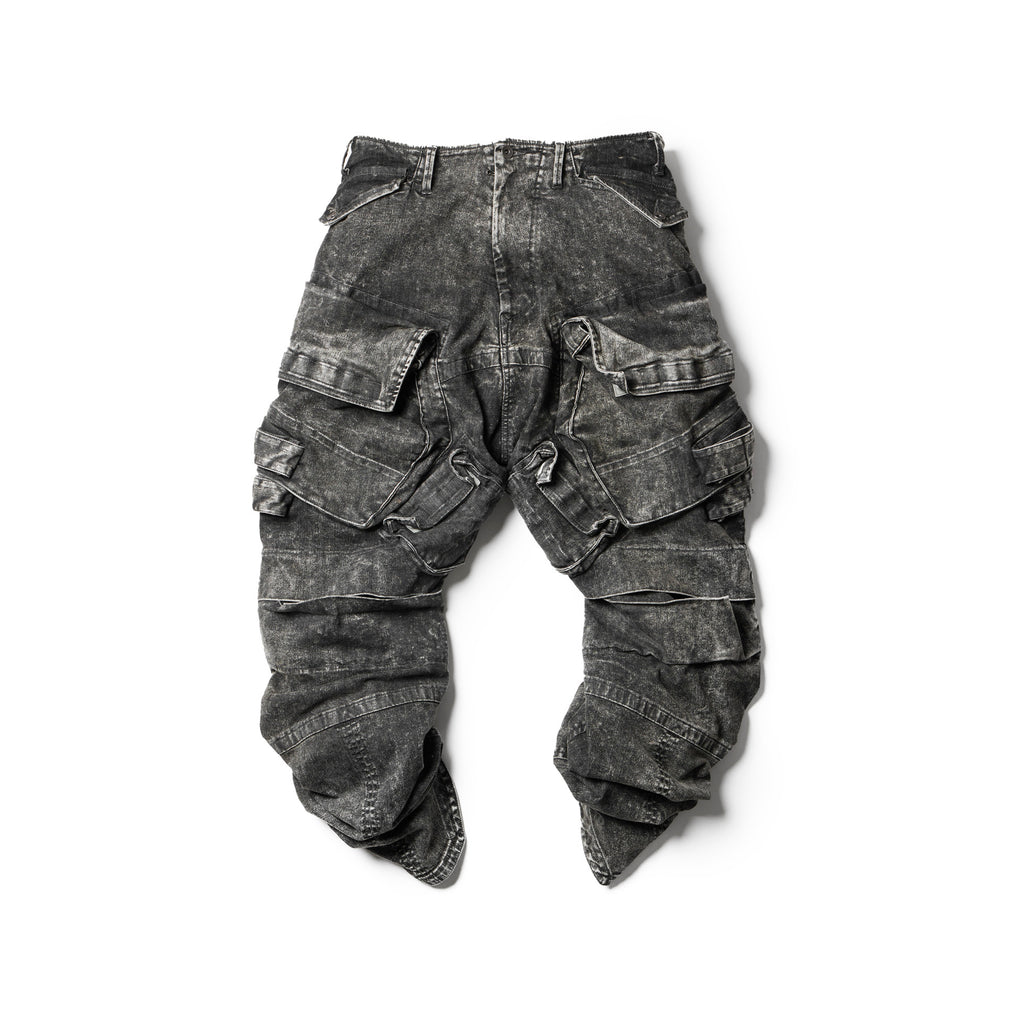 Julius/ユリウス/857PAM4-GRAY/10.5oz ストレッチデニム ワイドカーゴ