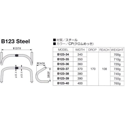 NITTO ( ニットー ) ロードバイク用ハンドルバー（ドロップハンドル
