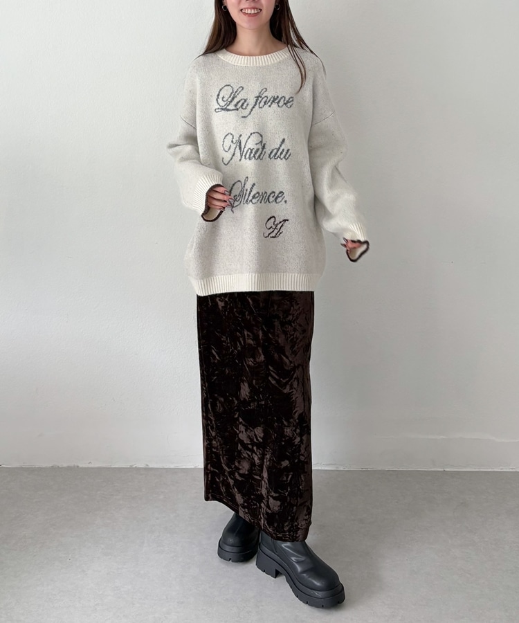 クラッシュベロアタイトスカート(M BLACK): スカート｜PMbox P&M