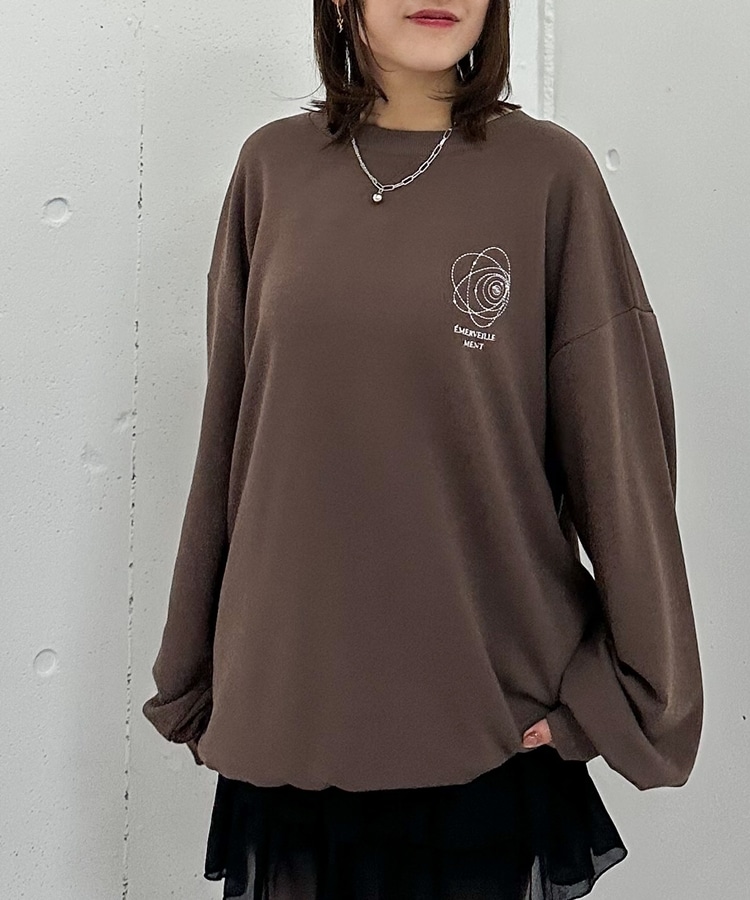 胸刺繍BIGスウェット(M BROWN): トップス｜PMbox P&M OFFICIAL