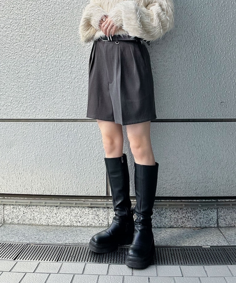 Dカン付タックショートパンツ(M BLACK): パンツ｜PMbox P&M OFFICIAL