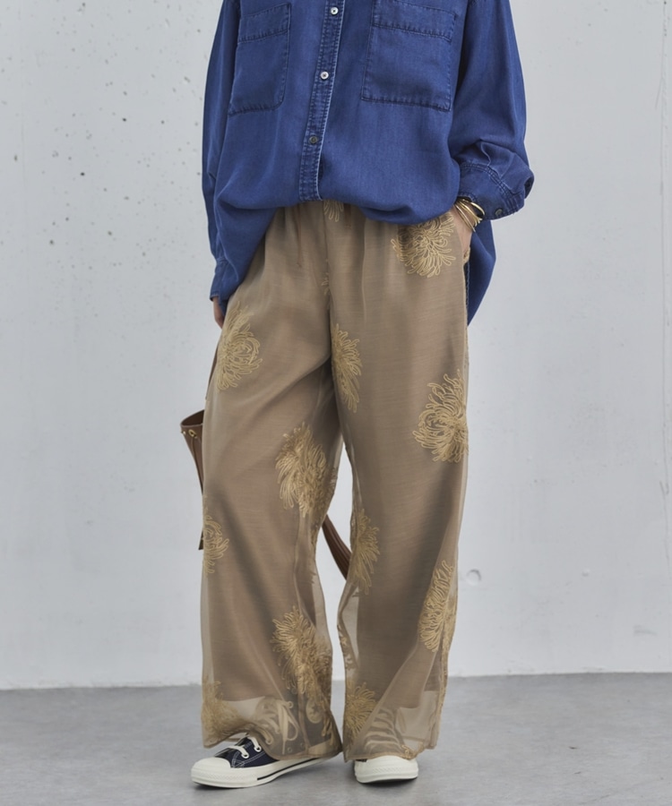 刺繍シアードロストパンツ(F BEIGE): パンツ｜PMbox P&M OFFICIAL