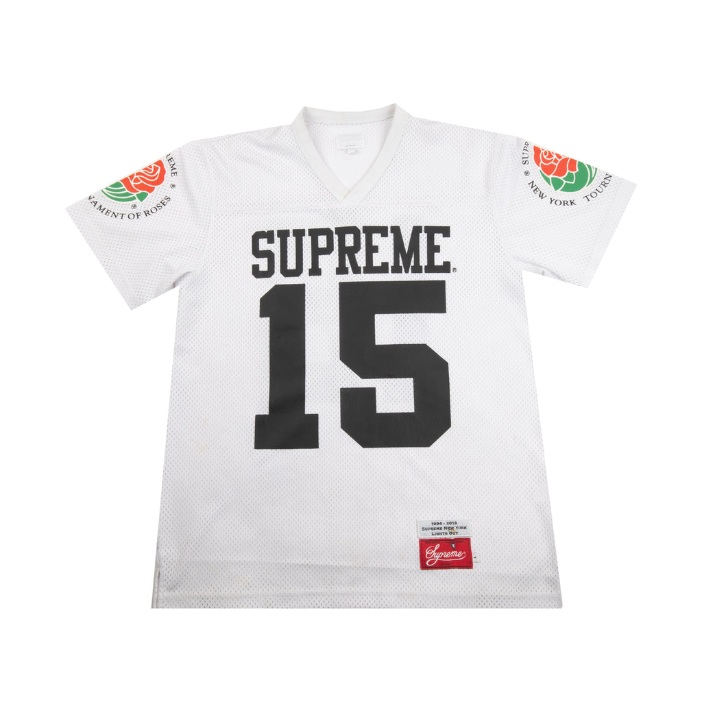 Supreme White Roses Football Jersey – On The Arm