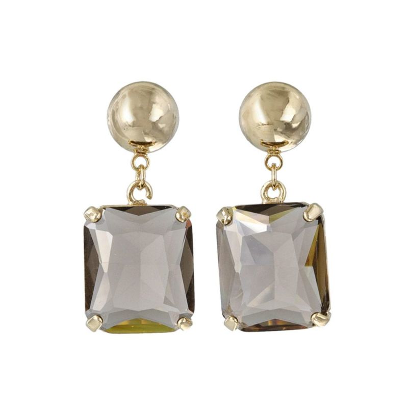 ピアス ニッケルフリー メタル サークル スクエア カラー ストーン