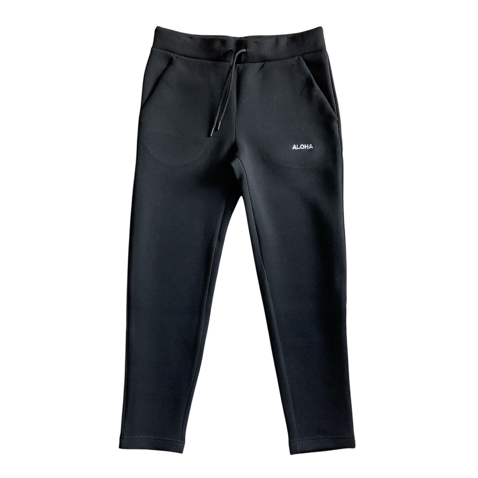 W/D】ダンボールニット 刺繍 セットアップ (BLACK)