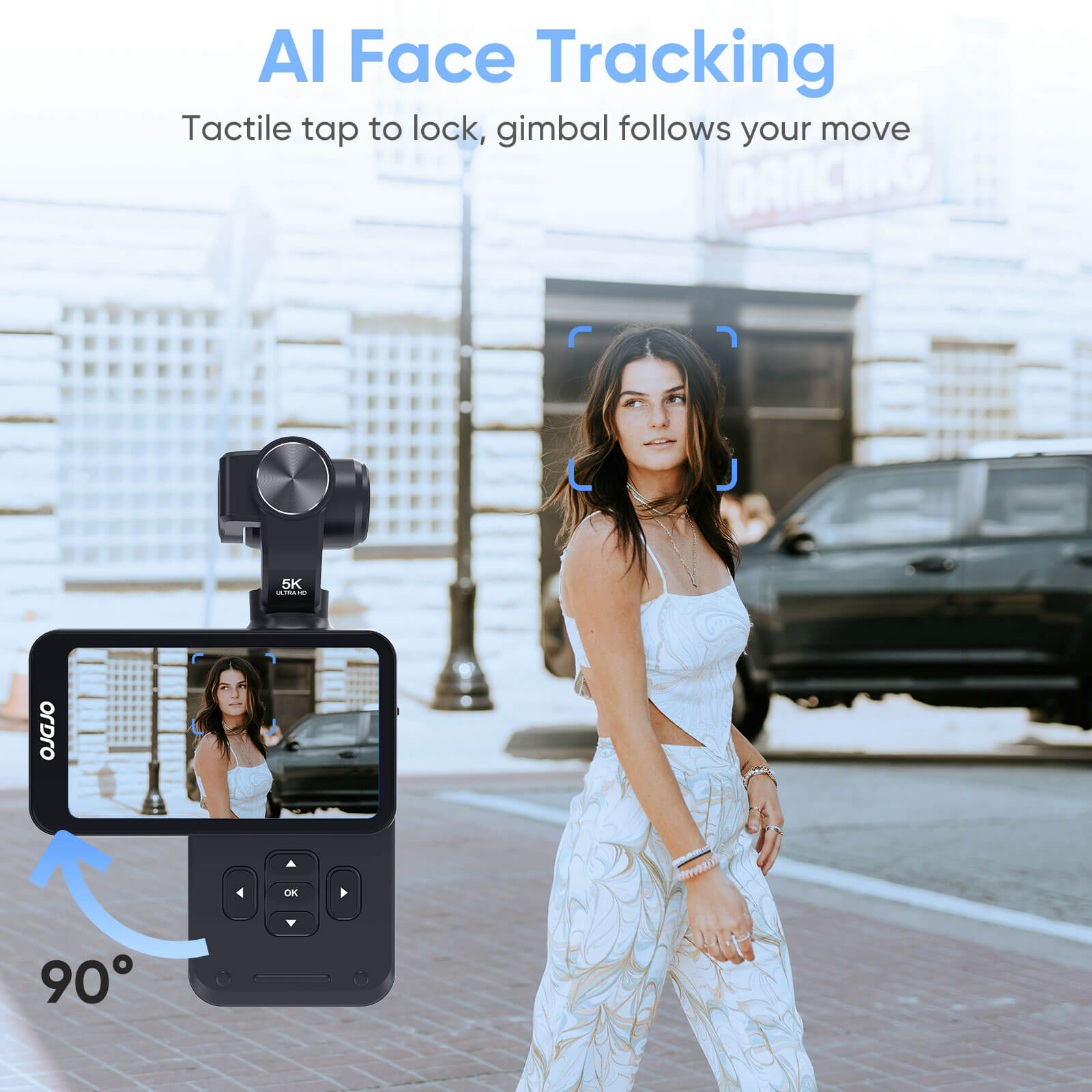 ホットポケットカメラ M5 ジンバル ハンドヘルド 5K ビデオカメラ – Ordro