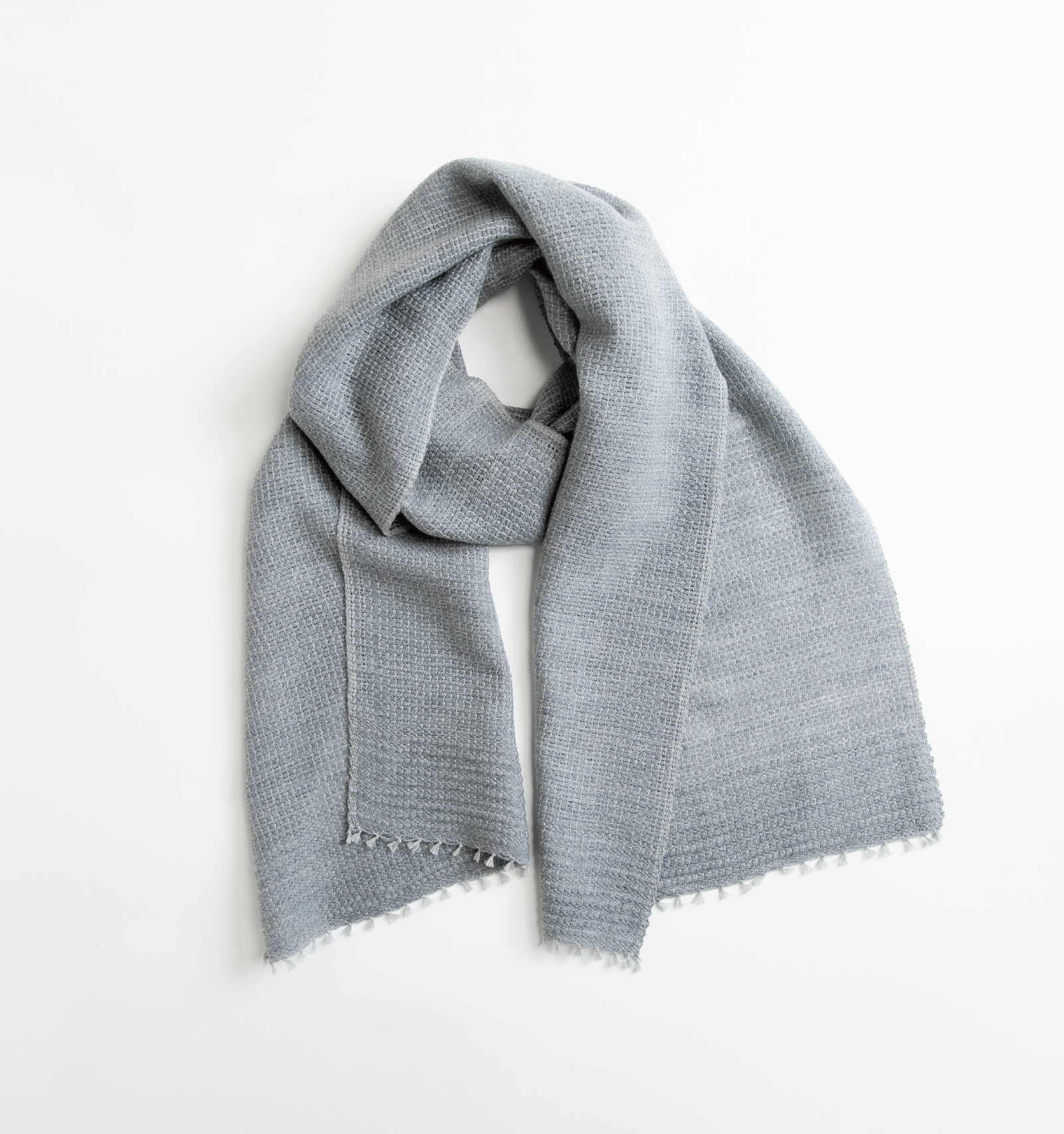 MOJIRIウールマフラー グレー | 【公式】工房織座オンラインショップ
