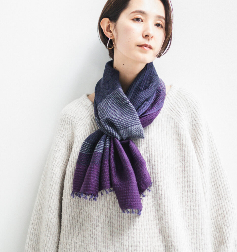 YURAGIウール [ミディアム] マフラー バイオレット | 【公式】工房織座