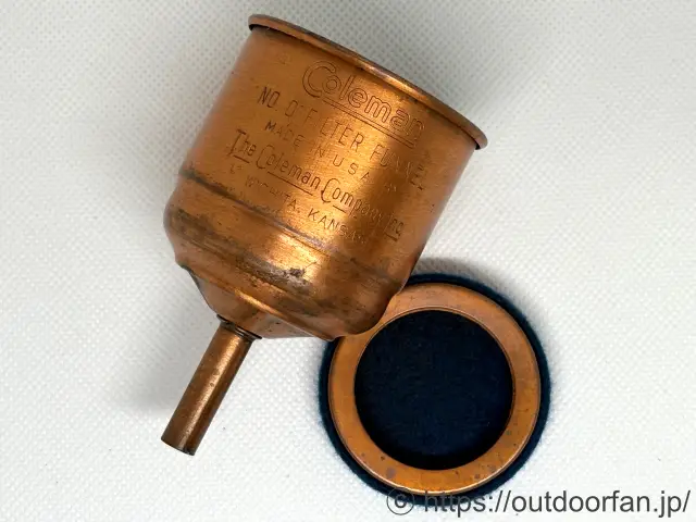 希少コールマン ファンネル、銅製 1940年代 銅メッシュ付 希少