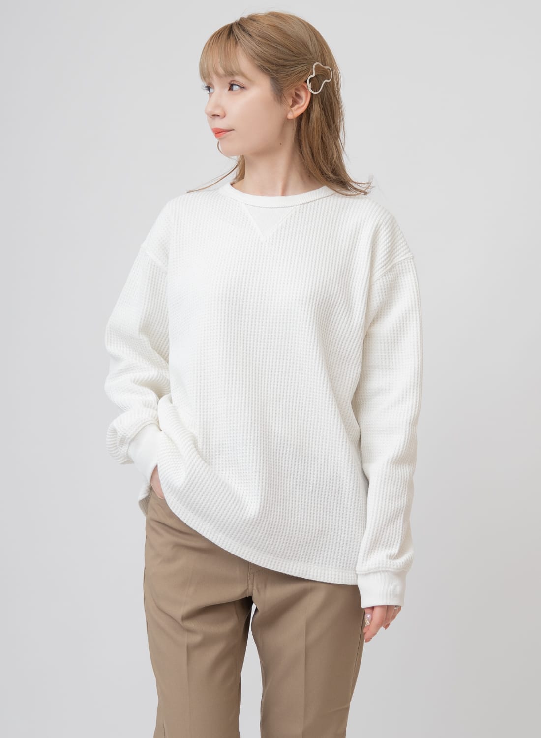 ECO HYBRID WAFFLE L/S TEE|エコハイブリッド ワッフル ロングスリーブ