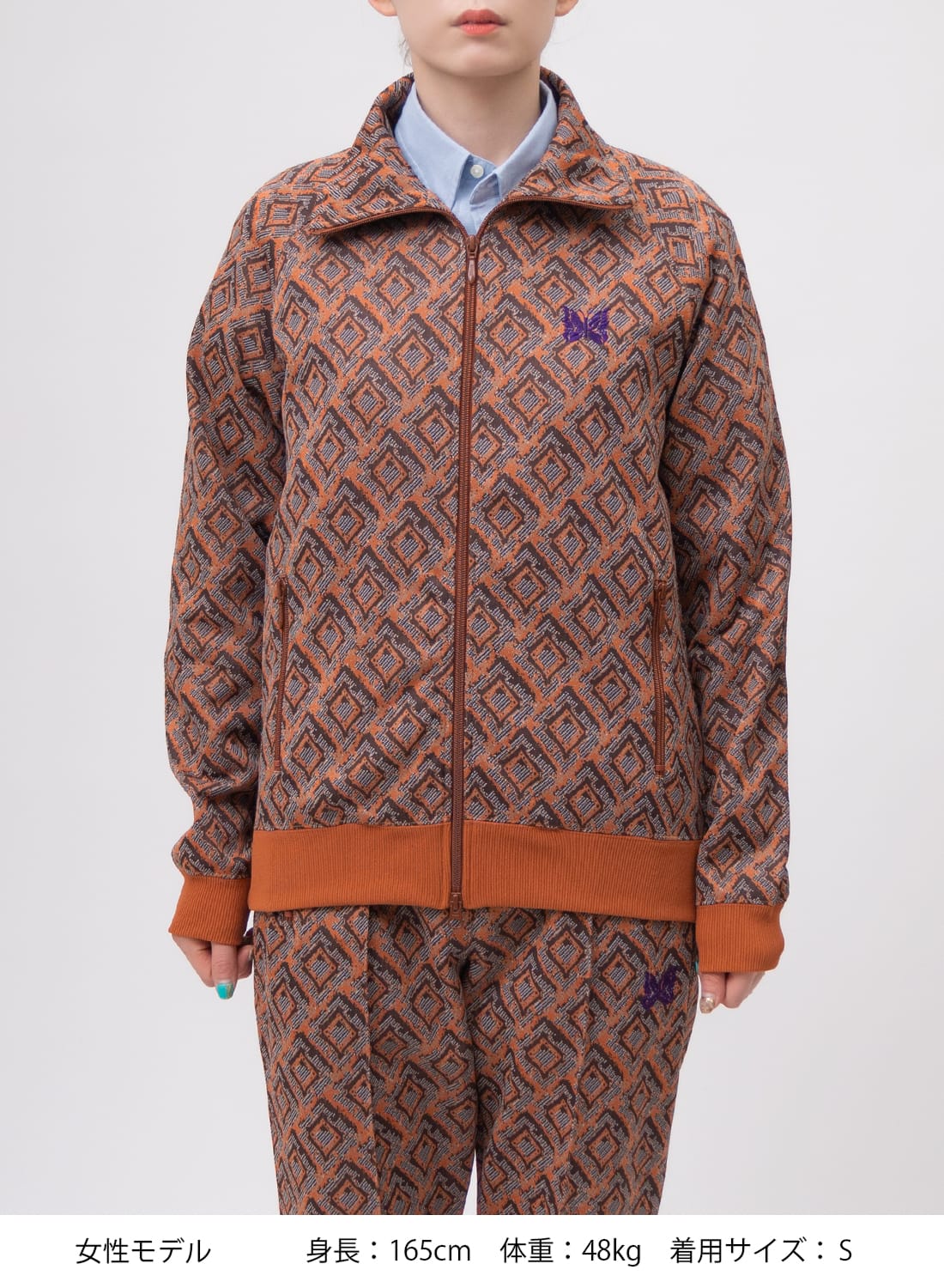 Needles トラックジャケット 赤 花柄 ニードルス トラックジャケットの