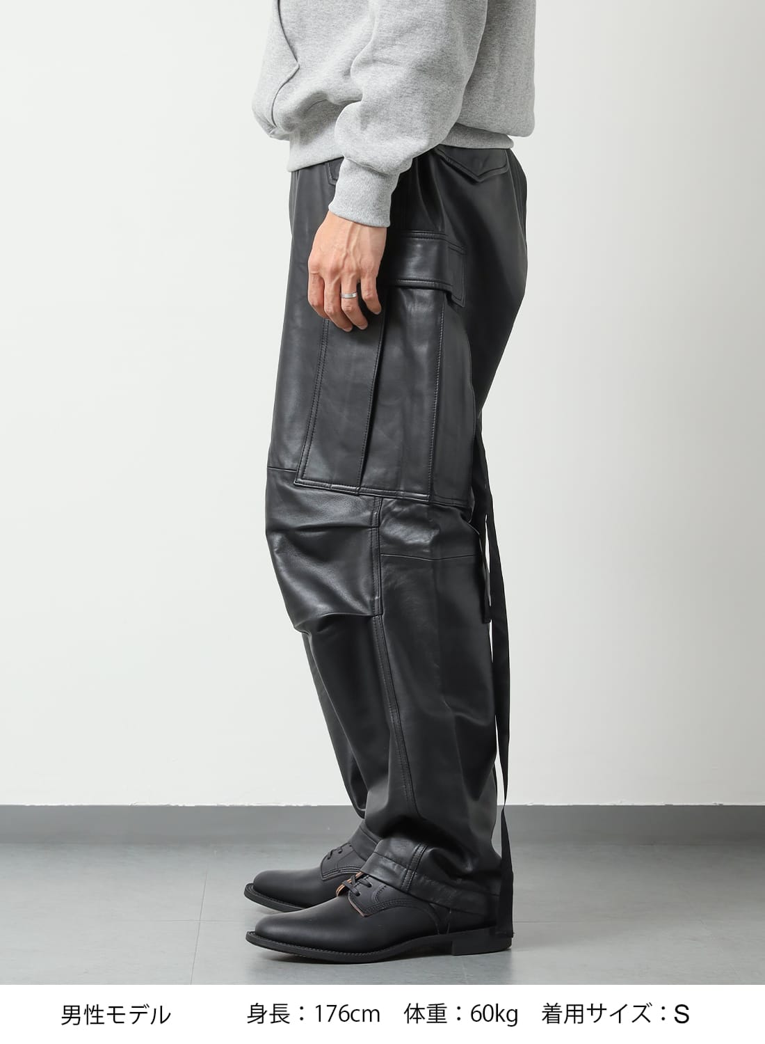 LEATHER MILITARY CARGO PANTS ‐TYPE：M-51‐|レザー ミリタリーカーゴ