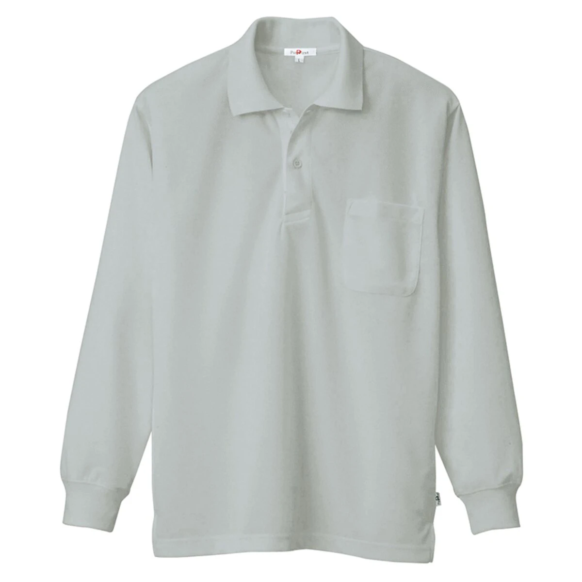 公式】パーマンショップ-吸汗速乾長袖ポロシャツ グレー S: 身体保護
