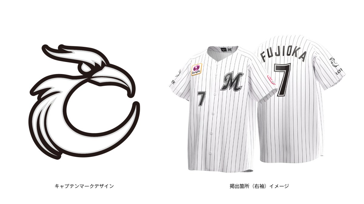 ロッテ、藤岡の着用ユニに入るキャプテンマークのデザイン決定！｜パ