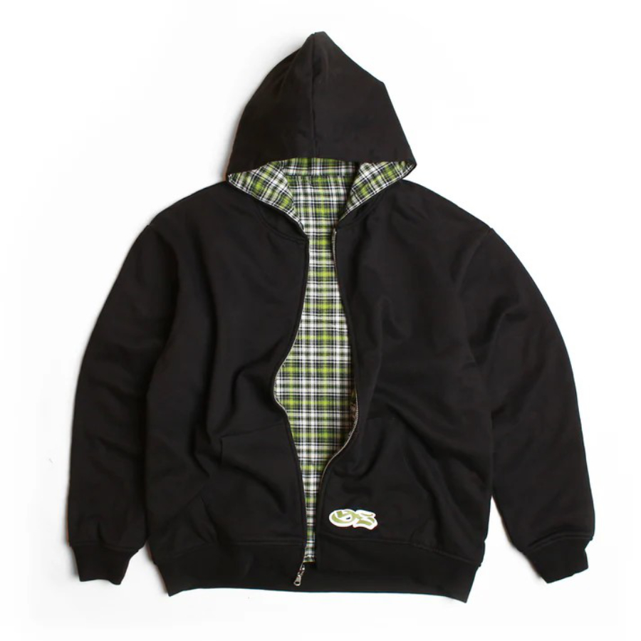 YARDSALE Sunscript Hooded Jacket Washed Black - PAGER TOKYO