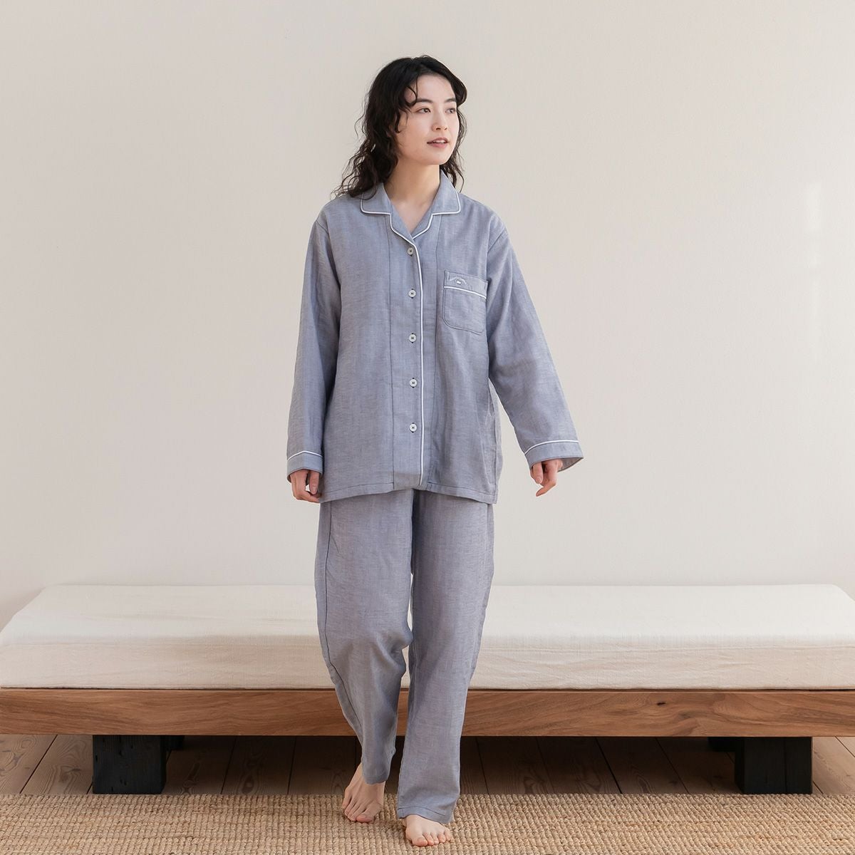 レディース｜雲ごこちガーゼ 甘撚り3重ガーゼ 半袖・7分丈パンツ｜快眠