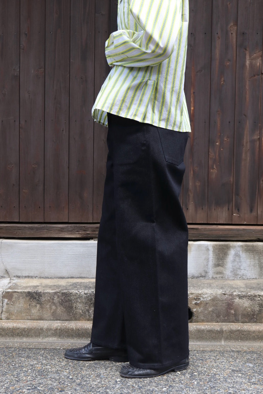 SUGARHILL(シュガーヒル)のTWISTED HEATHER DENIM PANTS WIDE CUT BLUE