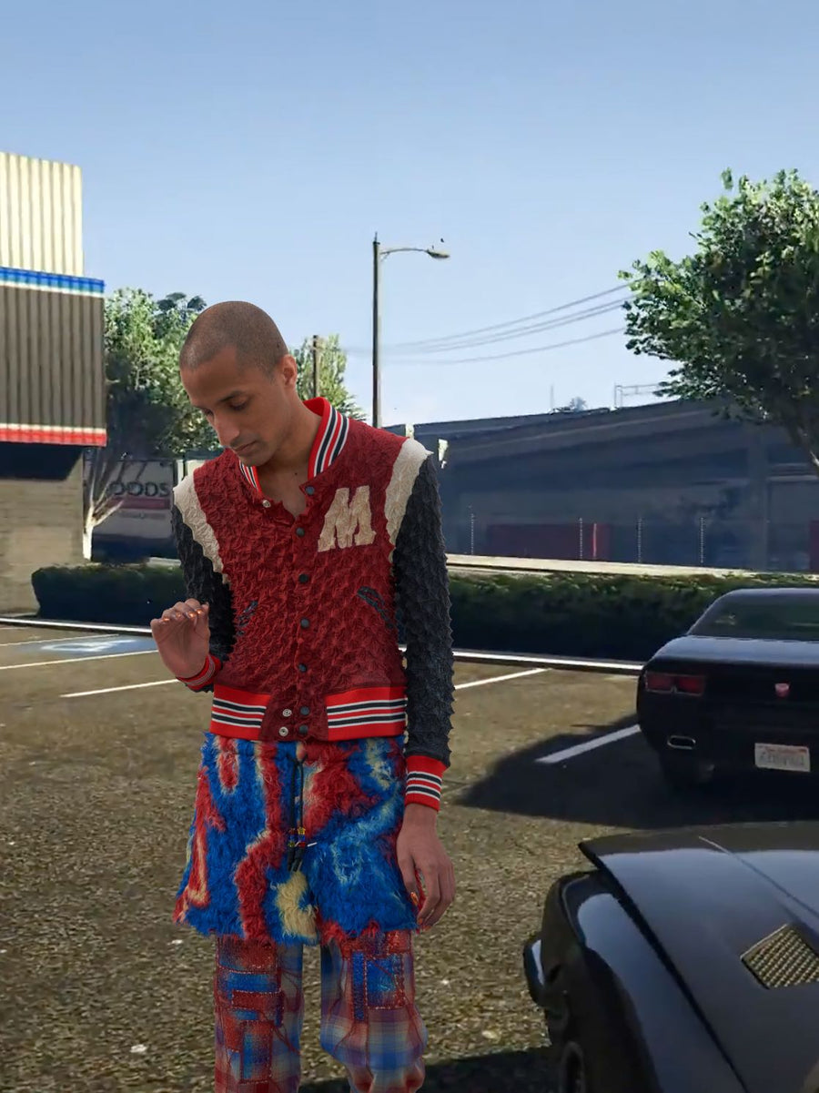 MASU(エムエーエスユー)のSPIKY STADIUM JACKET REDの通販｜PALETTE