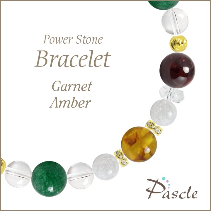 ガーネット・アンバー・グリーンアベンチュリン カラフルストーン
