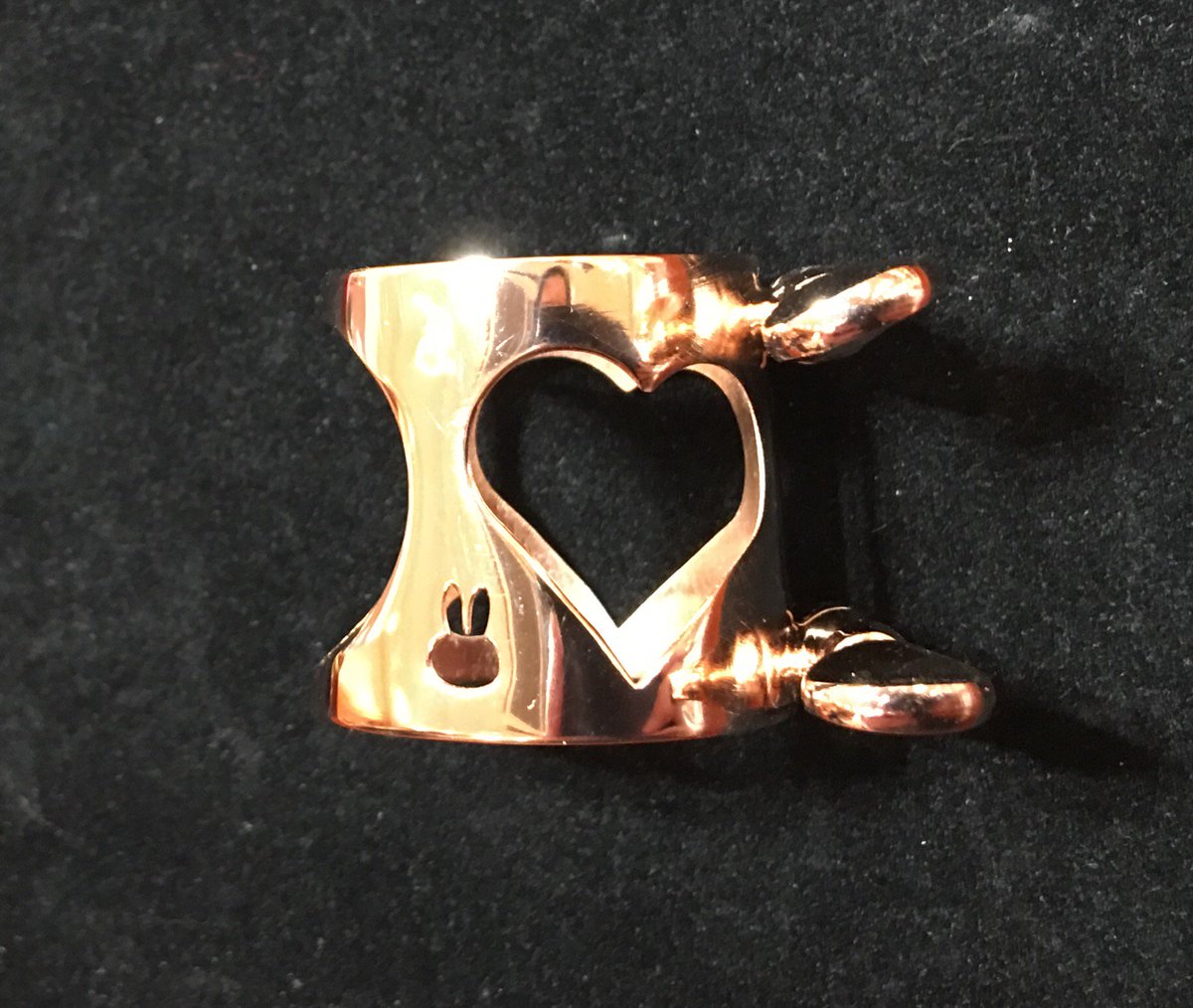 アトリエモモ クラリネットリガチャー ラバー用 NSヨコPG ハート