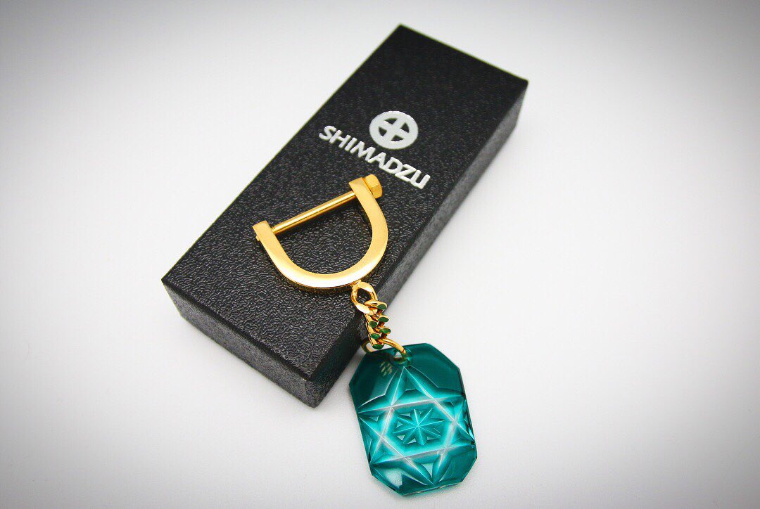 薩摩切子のキーホルダーを頂きました #仙巌園 #薩摩切子