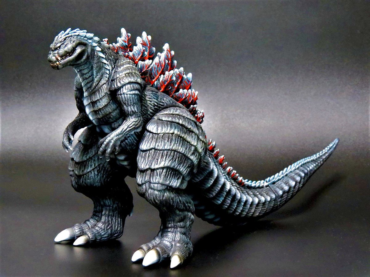 ムービーモンスター ゴジラウルティマ リペイント。 口閉じに改造して
