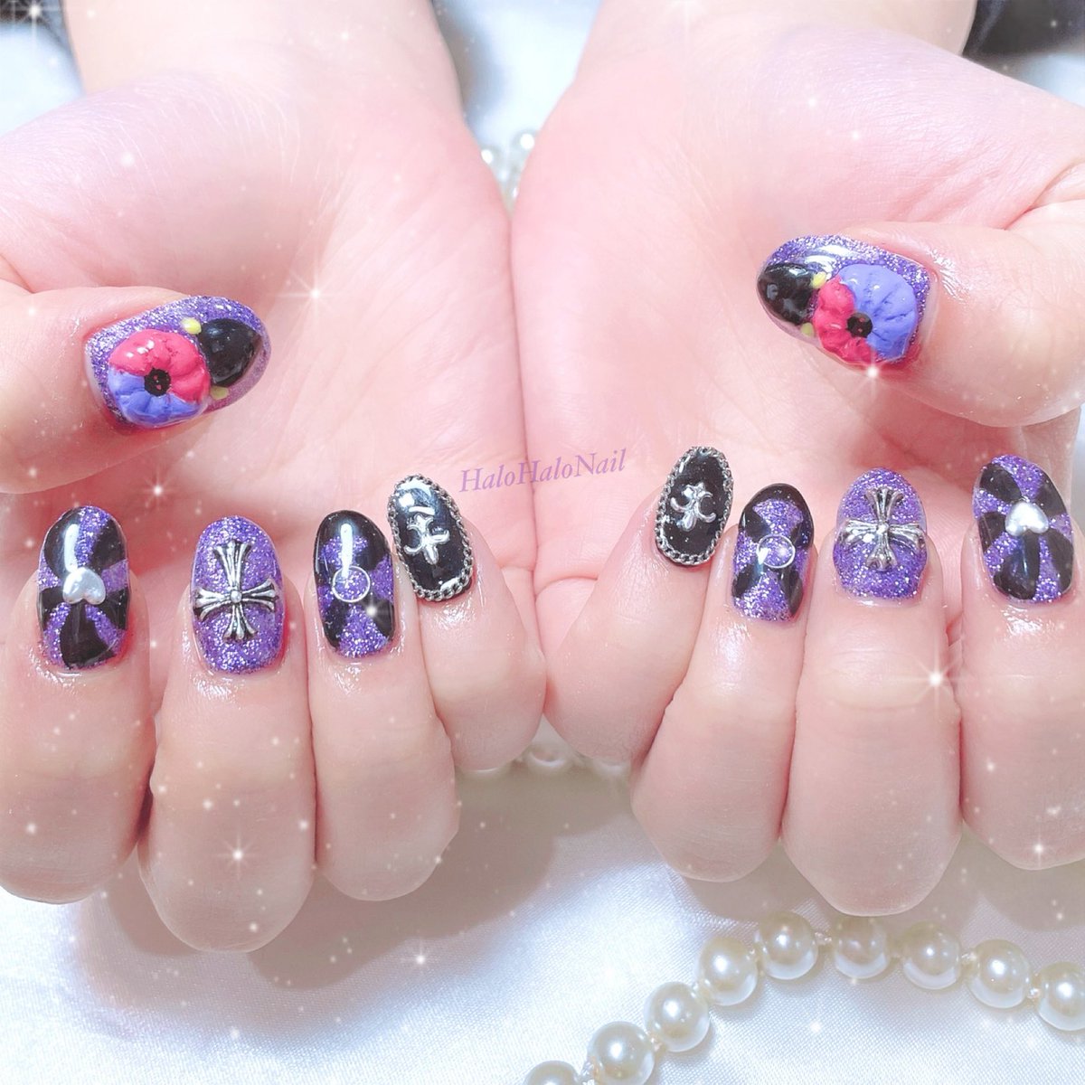 お客様Nail♡ にじさんじ/不破湊さんイメージネイル♡ フワッチ