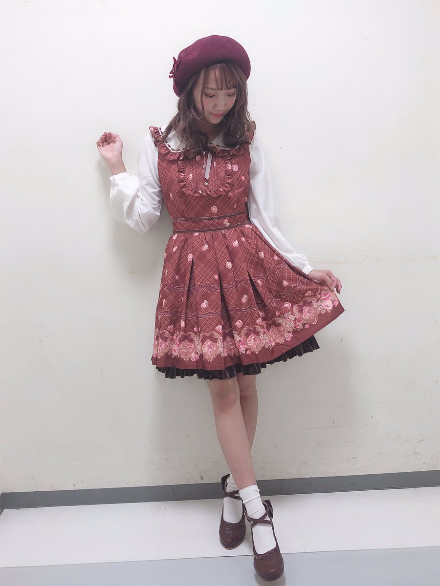 近鉄パッセ店🎀 クラシカルな #ハートフレームチェック柄ワンピース