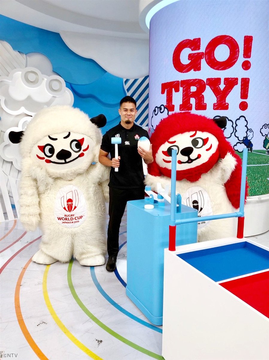 日本代表の選手たちと一緒に #レンジー が「ZIP!」と「スッキリ」に