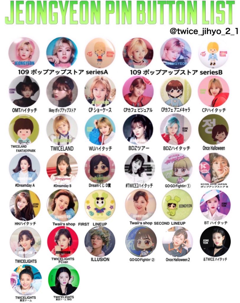 3/23 更新】TWICE 缶バッチりすと ナヨン、ジョンヨン、モモ 保存⇒RT+