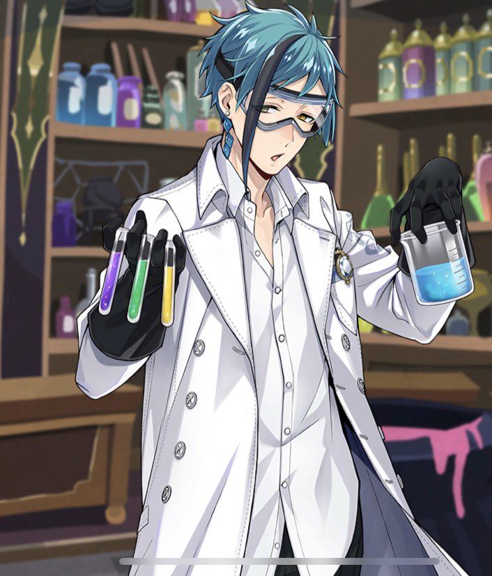 ツイステ考察 実験着のフロイドさんを見て思った事。 目の色逆じゃない