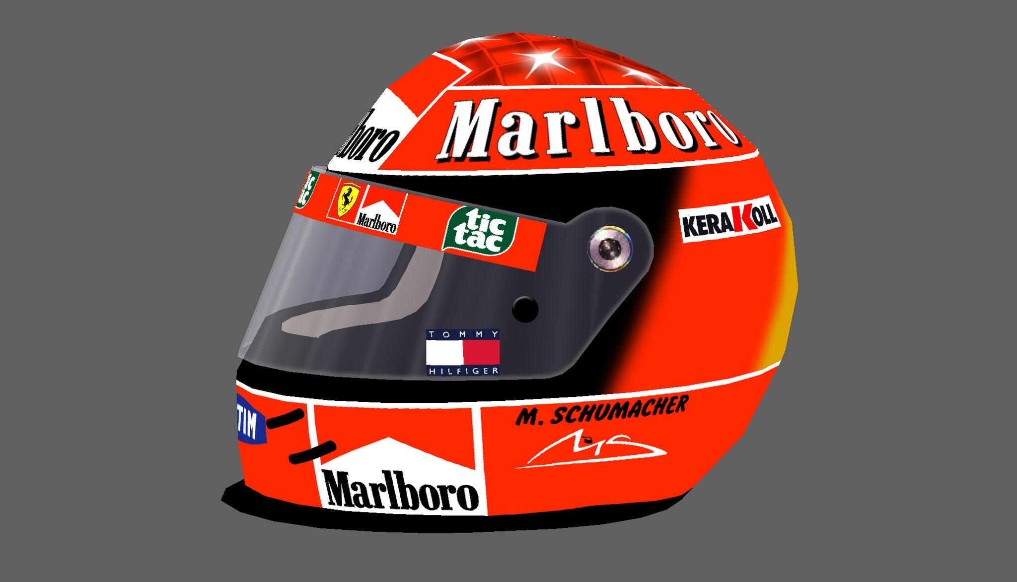 1/2 ヘルメット M.シューマッハ フェラーリ1996年スペイン マルボロ