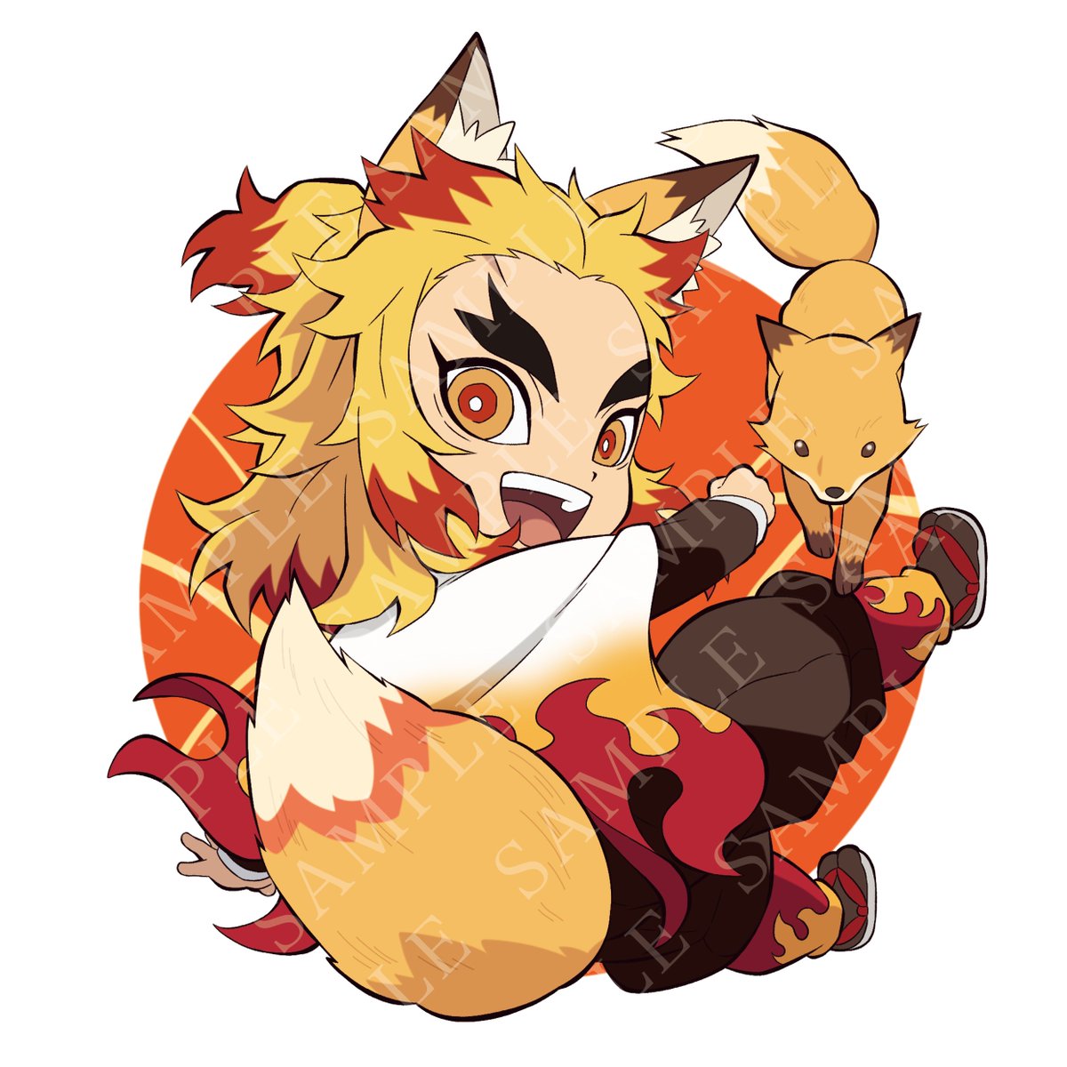 鬼滅の刃 単品 杏寿郎 アクリルチャーム 宮城 ご当地イラスト 全集中展 煉獄