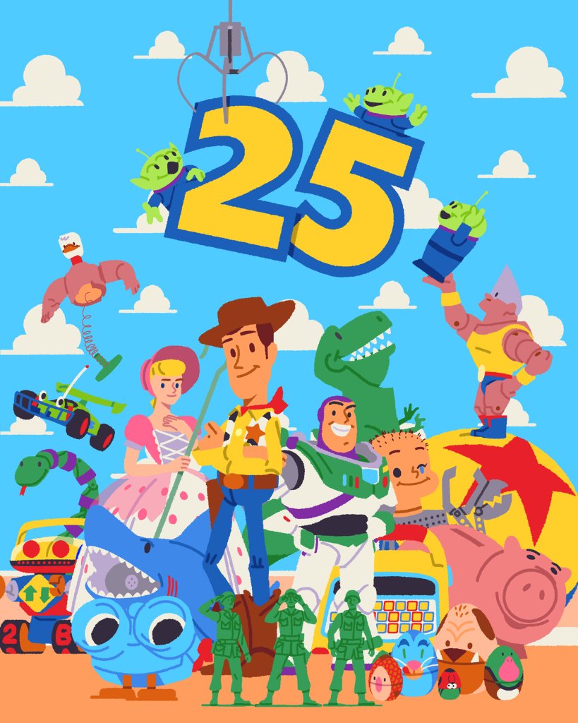 The toy box is overflowing with fun! Happy 25th anniversary to Toy