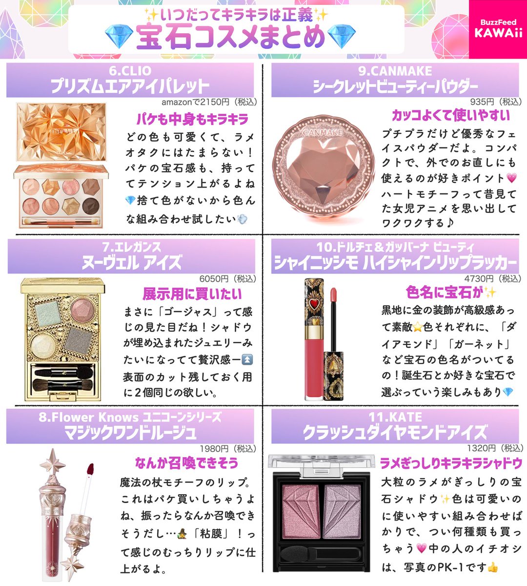 キラキラしか勝たん💪💖 パケも中身も輝いてる「宝石コスメ」をまとめ