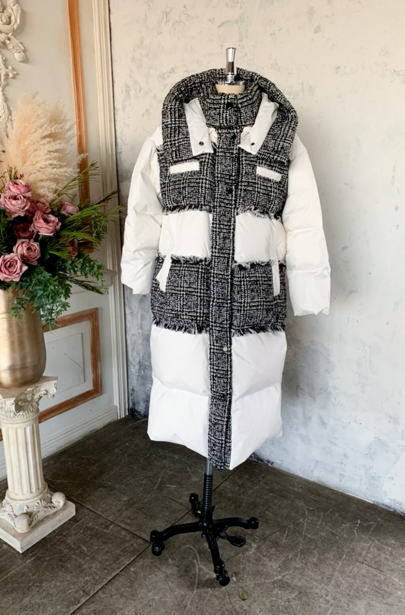 🎄HOLIDAY collection🎄 //Tweed Shell Down Long Coat// ▶︎2020.12