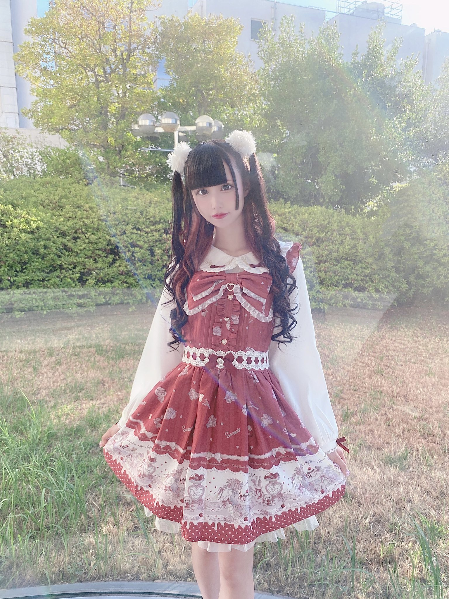 LIZLISA Whip Bear Home Cafe柄ワンピース