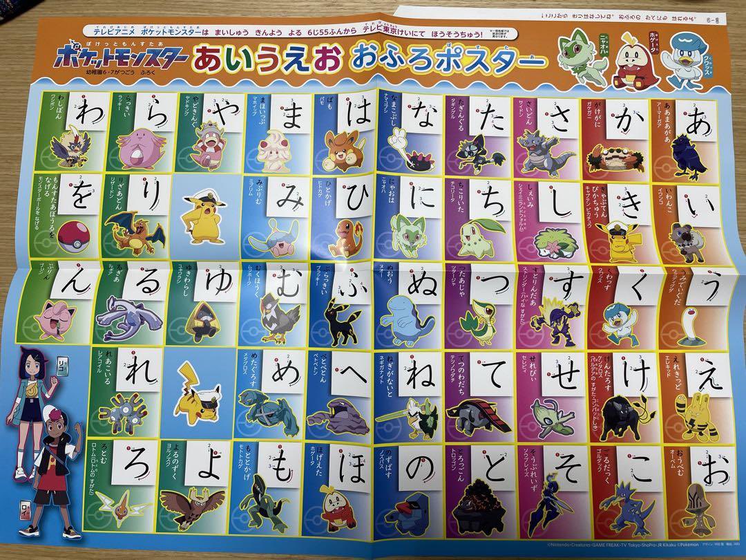 たまごっち ポケットモンスター すごろく あいうえおポスター
