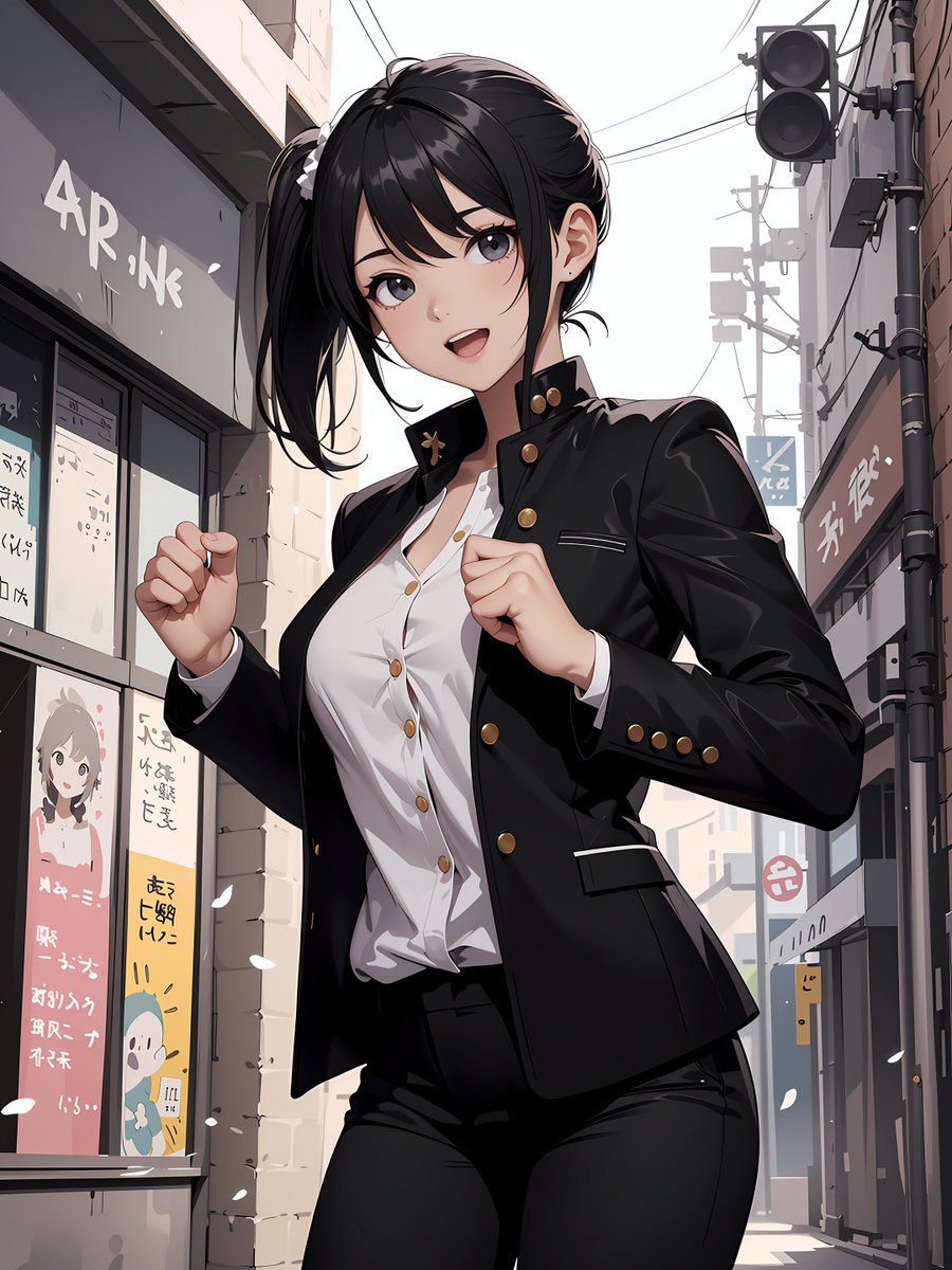 Keiさん(@Kei183664さん)の学ラン絵が御縁で知りまして、ふぃあさんの