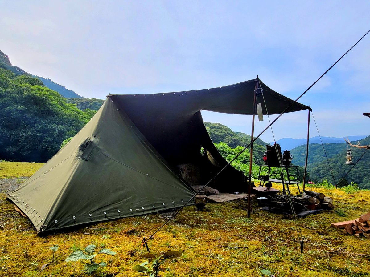 軍幕】ノルウェー軍 ポンチョテント4枚 デッドストック 軍幕