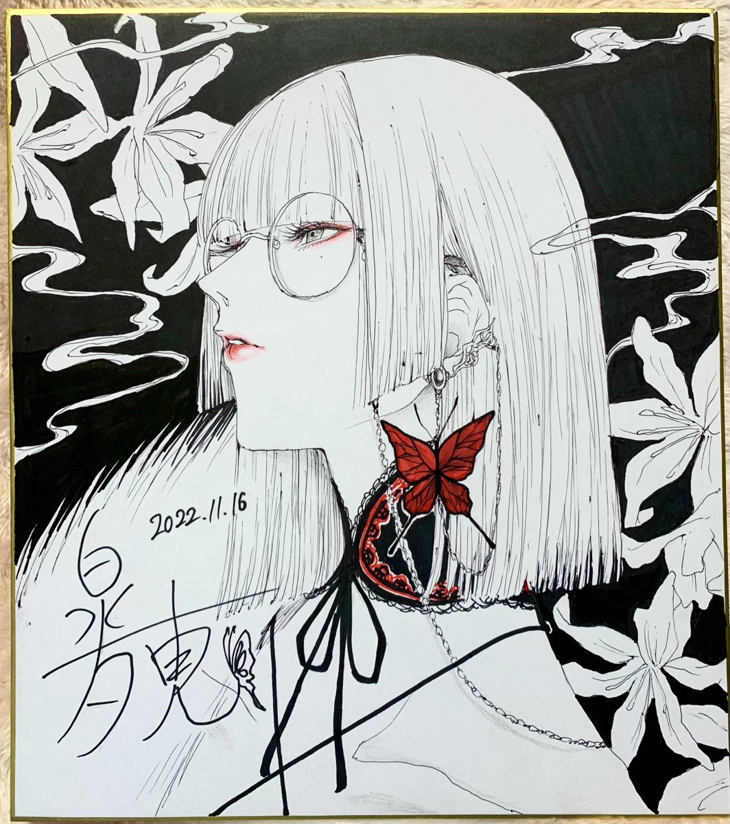 私個人の販売物はサイン入り色紙を3枚限定で販売いたします.｡ﾟ サイン